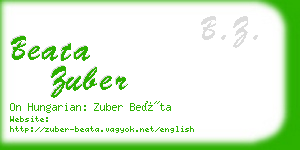 beata zuber business card